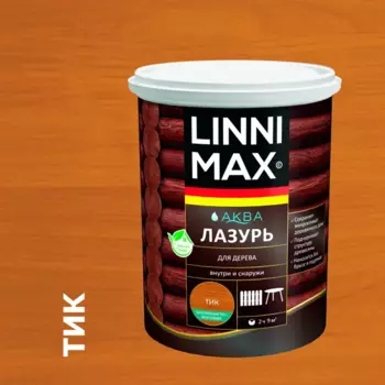 Лазурь для дерева Linnimax полуматовая тик 0.9 л