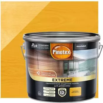 Лазурь для дерева Pinotex цвет калужница 9 л