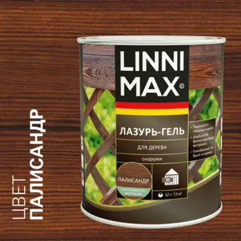 Лазурь-гель для дерева Linnimax полуматовая палисандр 0.75 л