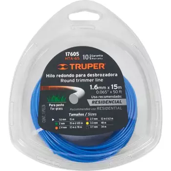 Леска для триммера Truper 17605 1.6 мм 15 м круглая