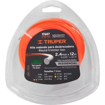 Леска для триммера Truper 17607 2.4 мм 12 м круглая