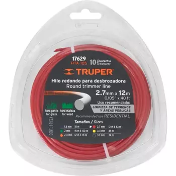 Леска для триммера Truper 17629 2.7 мм 12 м круглая