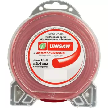 Леска для триммера Unisaw 2.4 мм 15 м круглая