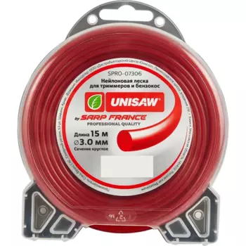 Леска для триммера Unisaw 3.0 мм 15 м круглая