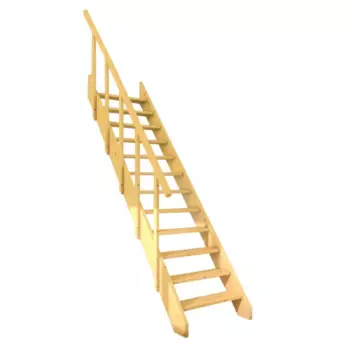 Лестница прямая деревянная 3М