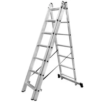 Лестница раскладная выдвижная 3-секционная Standers 3.08 м 7 ступеней
