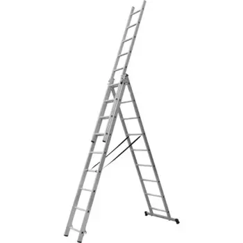 Лестница складная выдвижная алюминиевая Dilwis до 5.4 м 30 ступеней максимальная нагрузка 150 кг