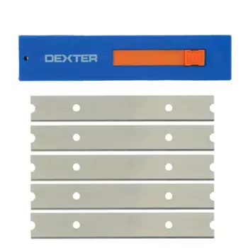Лезвие для скребка универсальное Dexter 100 мм, 5 шт.