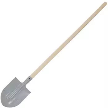 Лопата штыковая остроугольная 130 см сталь, с черенком