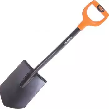 Лопата штыковая укороченная Fiskars SolidTM 81 см сталь, с черенком