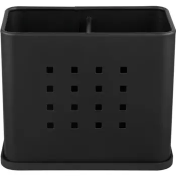 Лоток для столовых приборов 1 отсек Two Dolfins 16.3х13.5х9.5 см металл цвет черный