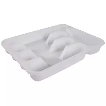 Лоток для столовых приборов, 33.5х26х4.8 см, полипропилен, цвет белый