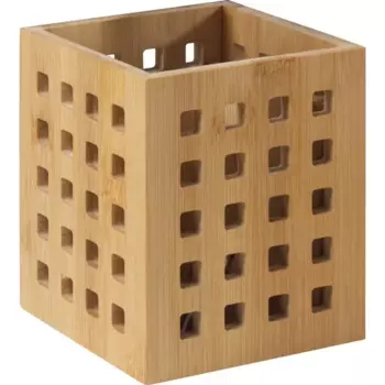 Лоток для столовых приборов 4 отсека Mallony 12х12х14 см бамбук цвет бежевый