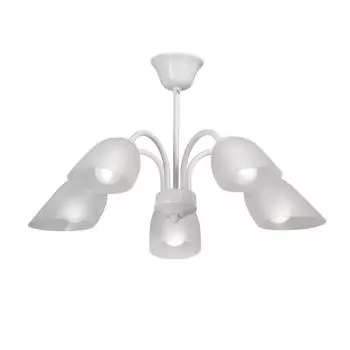 Люстра потолочная Vitaluce Альфа вайт 5 ламп 15м Е14 цвет белый глянцевая