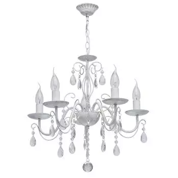 Люстра хрустальная подвесная Аврора 5xE14x60 Вт