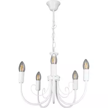 Люстра подвесная Vitaluce Blanca 5 ламп 15м Е14 цвет белый матовый