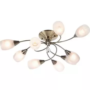 Люстра Eurosvet Сицилия 2275/9, 9 ламп, 45 м², цвет античная бронза