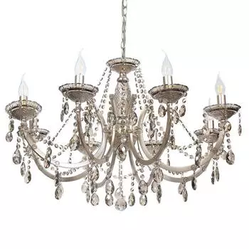 Люстра хрустальная подвесная Helda 8 ламп Е14 цвет бронза