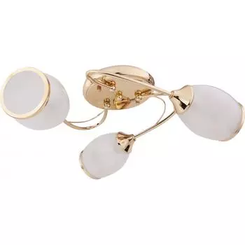 Люстра Эвита 3xE27x60 Вт, металл/стекло, цвет золото/белый