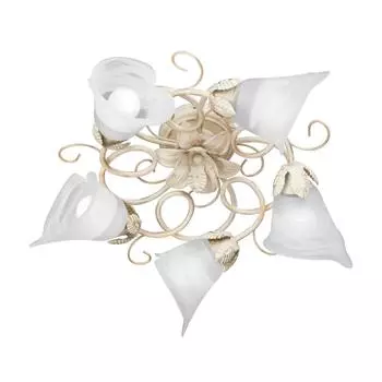 Люстра потолочная Vitaluce Летто 5 ламп 15м Е14 цвет бежевый матовый