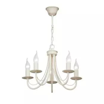 Люстра подвесная Vitaluce Линда 5 ламп 15м Е14 цвет бежевый