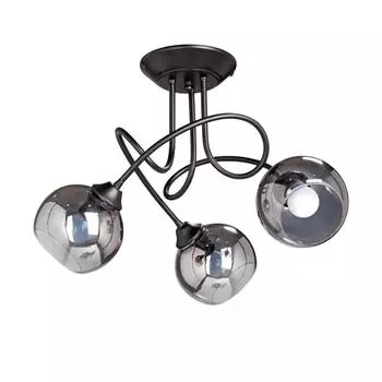 Люстра потолочная Vitaluce Луна 3 лампы 9м Е27 цвет черный матовый
