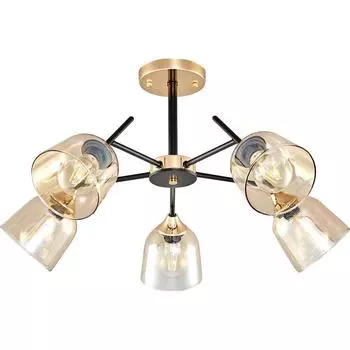 Люстра потолочная Альфа 5, 5 ламп, 19 м цвет шампань