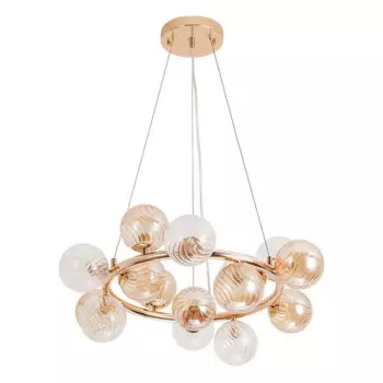 Люстра подвесная Etereo 15 ламп 25 м цвет золото