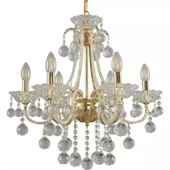 Люстра подвесная Eurosvet Ariella 10044/6, 6 ламп, 29 м², цвет золото