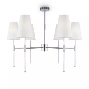 Люстра подвесная FR5196PL-06CH 6 ламп 18 м цвет хром