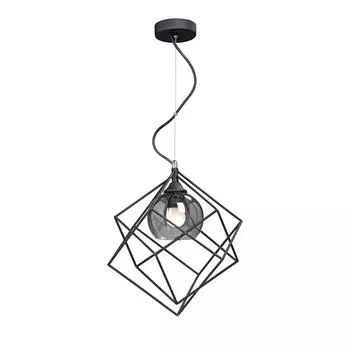 Люстра потолочная Vitaluce Куб 3D 1 лампа 3м E27 цвет черный матовый