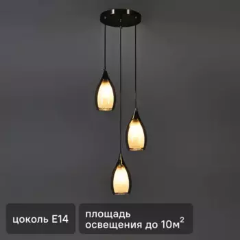 Люстра подвесная «Paso» 5020-3 3 лампы 10 м цвет черный