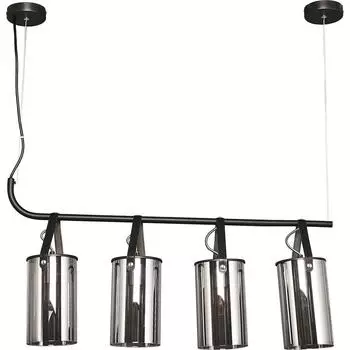 Люстра подвесная «Тетро», 4 лампы, 8 м², цвет чёрный