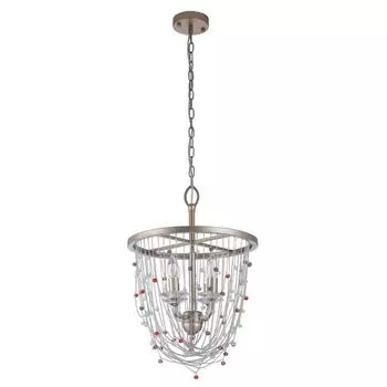 Люстра подвесная «Валенсия», 4 лампы, 12 м², цвет прозрачный белый