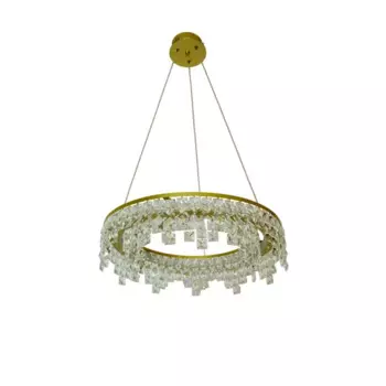 Люстра подвесная светодиодная De City Арман хрустальная 50 Вт цвет золото/прозрачный