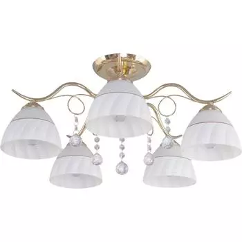 Люстра потолочная «Блеск», 5 ламп, 10 м², цвет белый