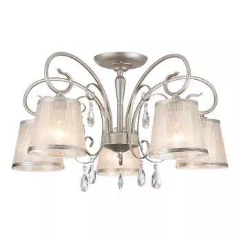 Люстра потолочная Eurosvet Liona 60065/5, 5 ламп, 16 м², цвет серебро