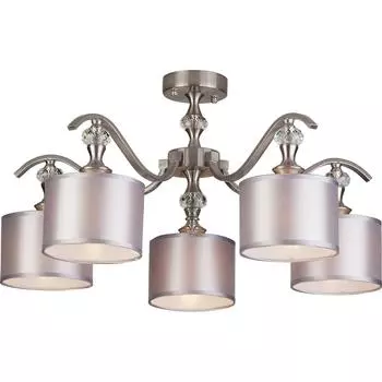 Люстра потолочная Eurosvet Ofelia 60070/5, 5 ламп, 16 м², цвет сатинированный никель