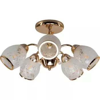 Люстра потолочная Eurosvet Валери 30026/5 5 ламп 25 м² цвет золото