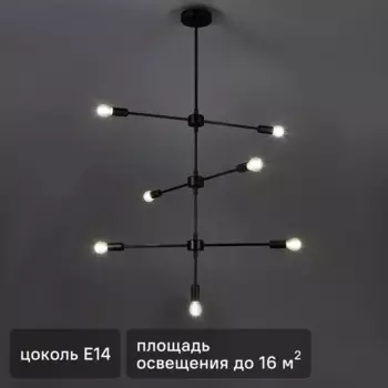 Люстра потолочная Firefly FR5338PL-07B цвет черный