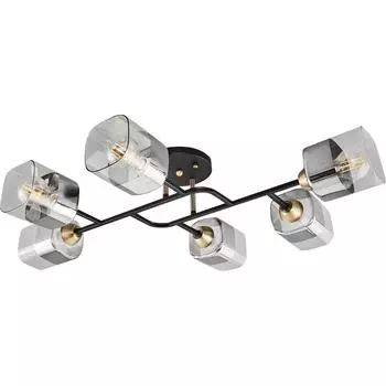 Люстра потолочная Jlight Jada 3175/6C, 6 ламп, 18 м², цвет хром/черный