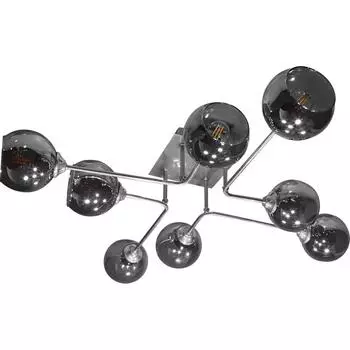 Люстра потолочная «Кристина», 8 ламп, 24 м², цвет серый/чёрный