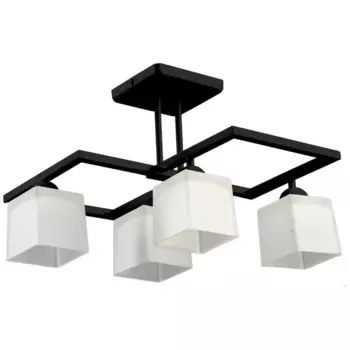 Люстра потолочная Квадро НПБ01-4 60-002 4 лампочки 16 м цвет черный