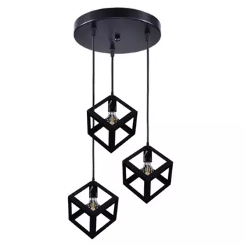 Люстра потолочная Лаватера 3 лампы 10 м цвет черный