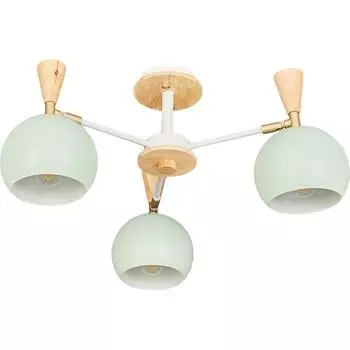 Люстра потолочная Morila, 3 лампы, цвет зеленый