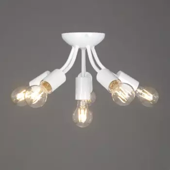 Люстра потолочная Пегас 6 ламп 18 м цвет белый