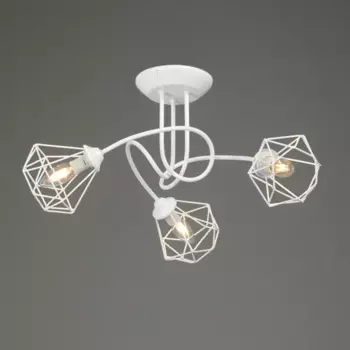 Люстра потолочная Плаза 3 лампы 9 м цвет белый