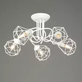 Люстра потолочная Плаза 5 ламп 15 м цвет белый