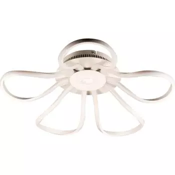 Люстра потолочная светодиодная «Аурих» 8 м2 5 лепестков, цвет белый