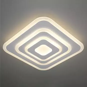 Люстра потолочная светодиодная Eurosvet Siluet 90118/4 с пультом управления, 39 м², регулируемый свет, цвет белый